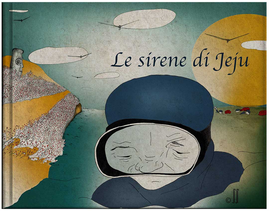 Copertina storia illustrata per bambini "Le sirene di Jeju"